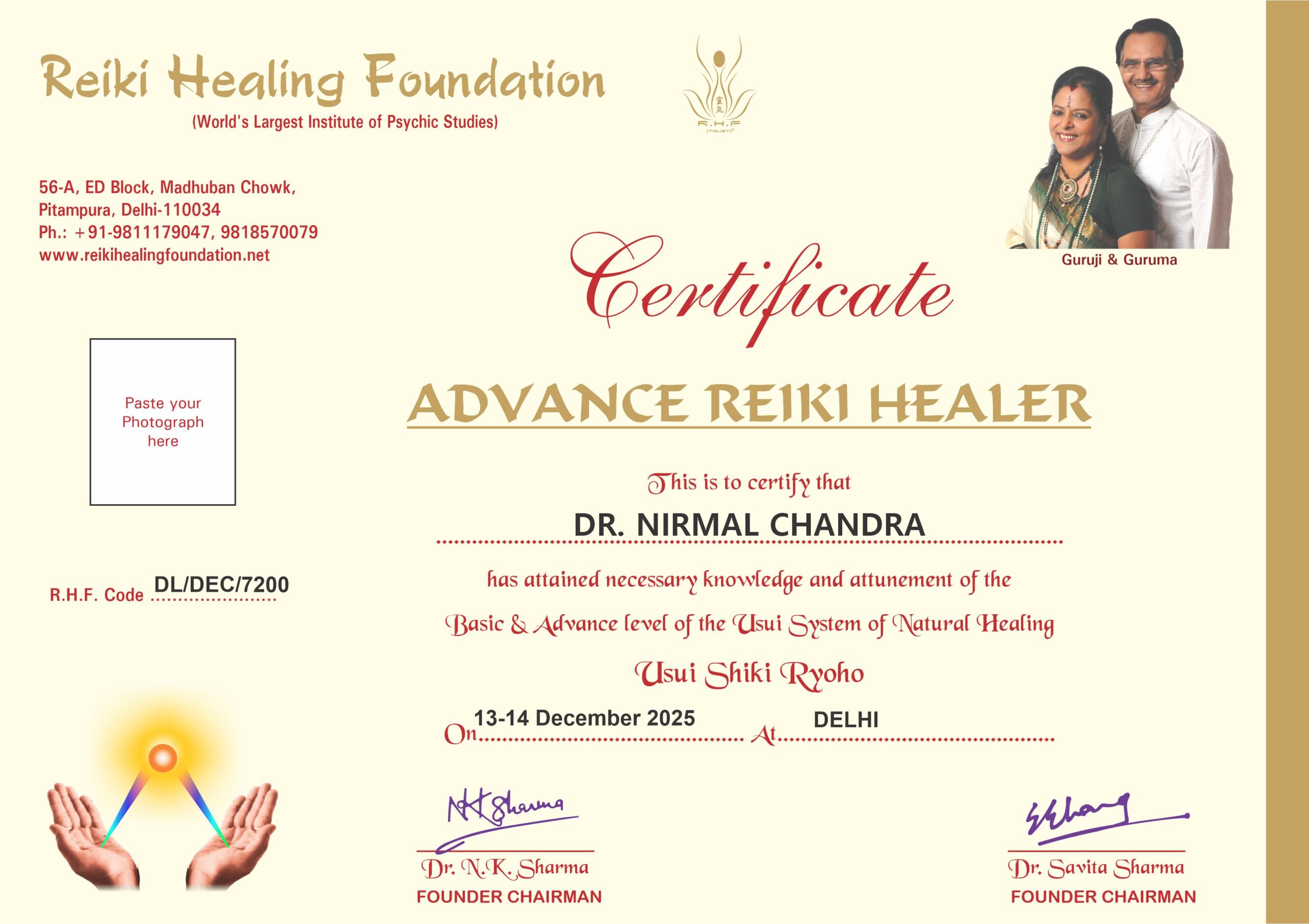 ADVANCE REIKI HEALER